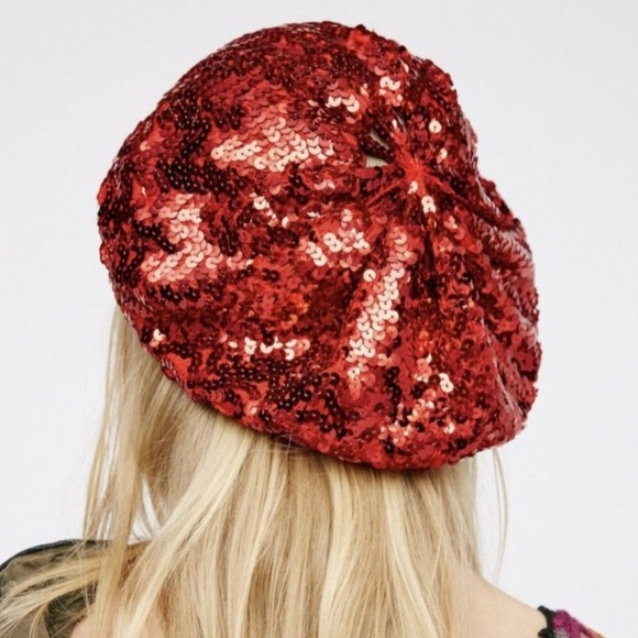 Hat Society Red Sequin Beret | Poshmark
